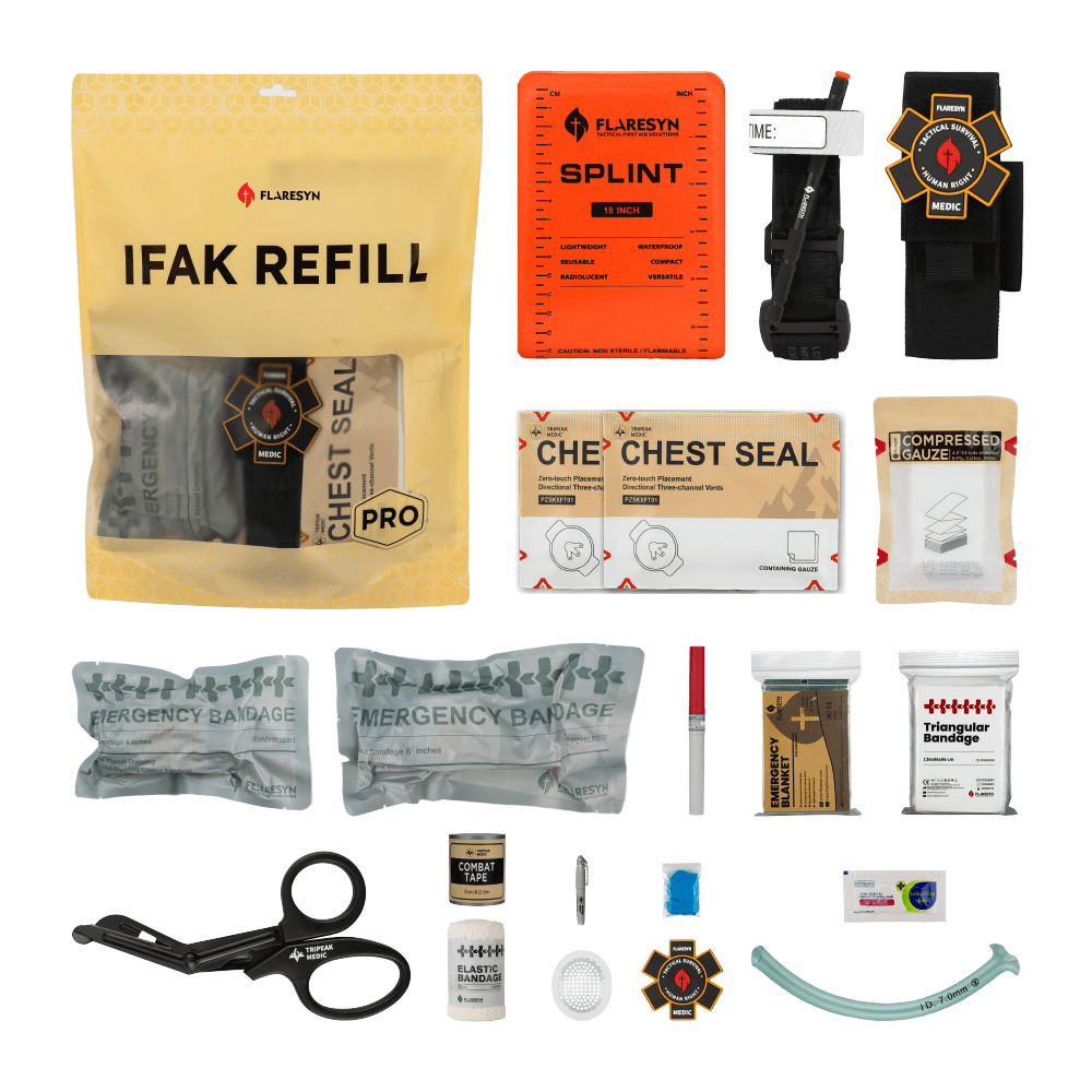 Tactical Trauma Kit(B) -Refill IFAK With Metal Tourniquet
