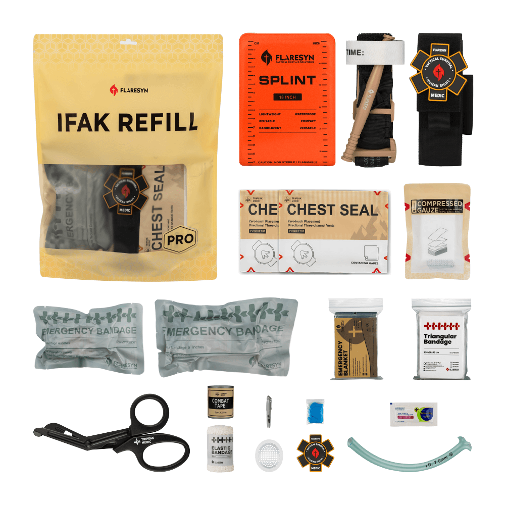 Tactical Trauma Kit(C) -Refill IFAK With Tactical Tourniquet