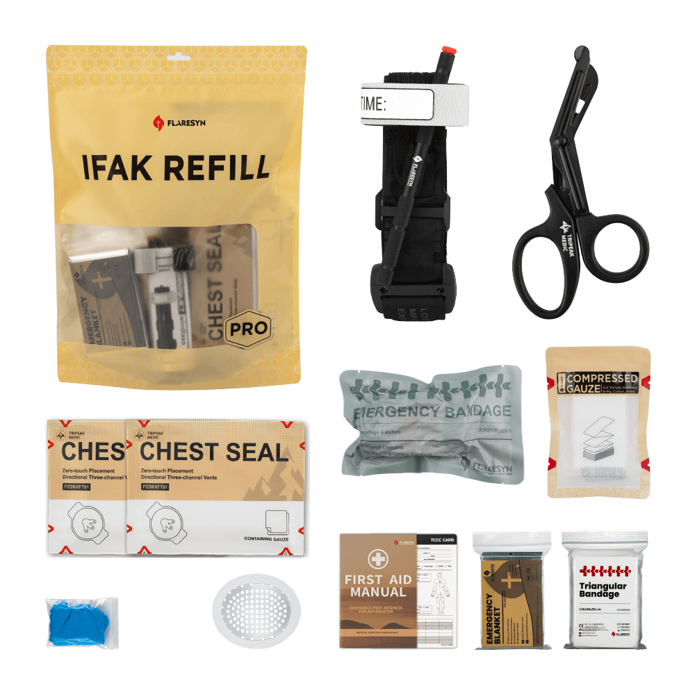 Tactical Trauma Kit(A)-Refill IFAK for Emergency Bleeding Control