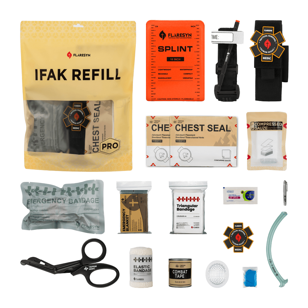 Tactical Trauma Kit(B) -Refill IFAK With Metal Tourniquet