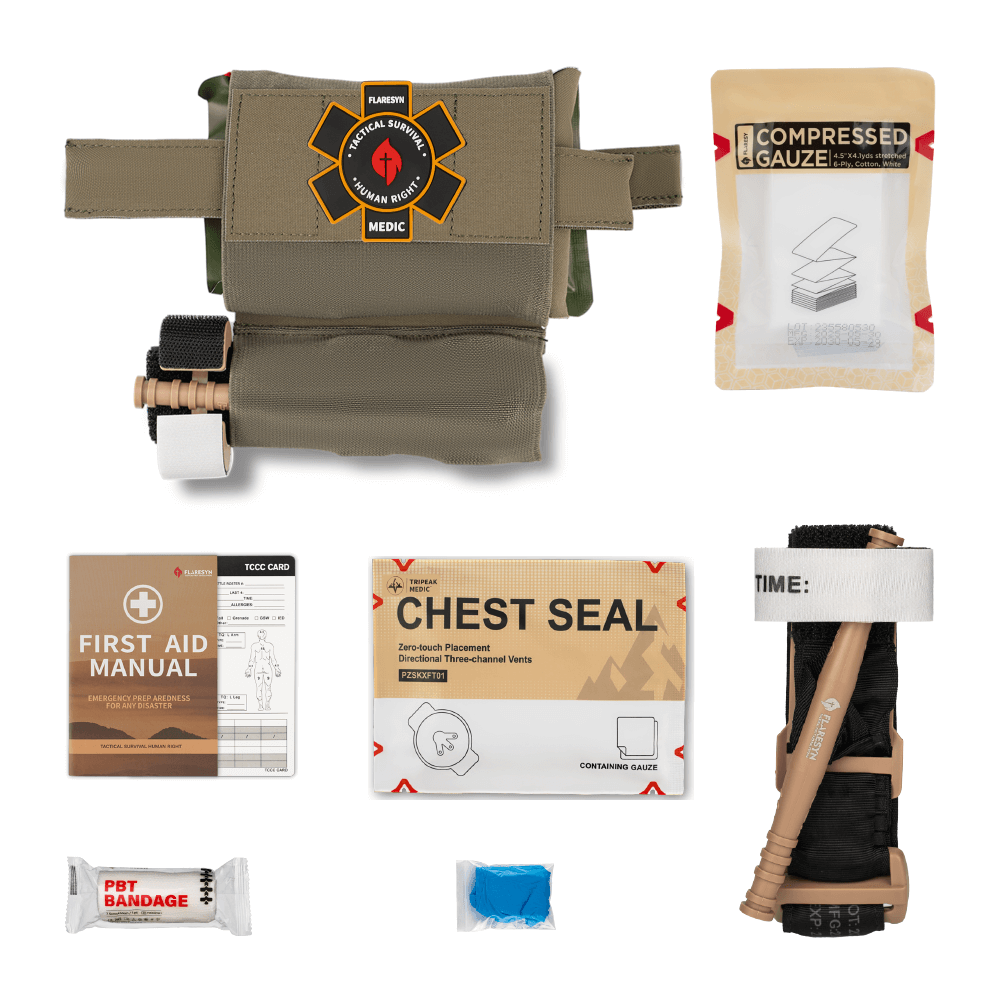 Micro Trauma EDC MOLLE Pouch with Rapid Deploy Tourniquet Sleeve