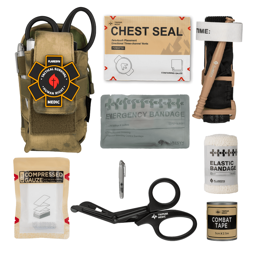 EDC IFAK Trauma Kit Molle Tactical Pouch